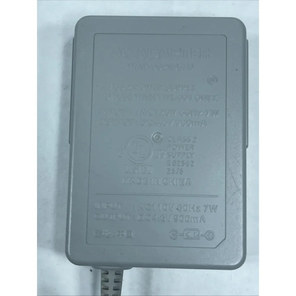 Genuine OEM Nintendo WAP-002 Wall Charger for Nintendo DS/3DS/2DS XL - Gray